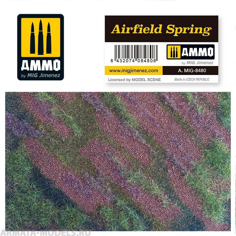 AMIG8480 Ammo Mig Основание для диорамы - взлетно-посадочная полоса, весна AIRFIELD SPRING