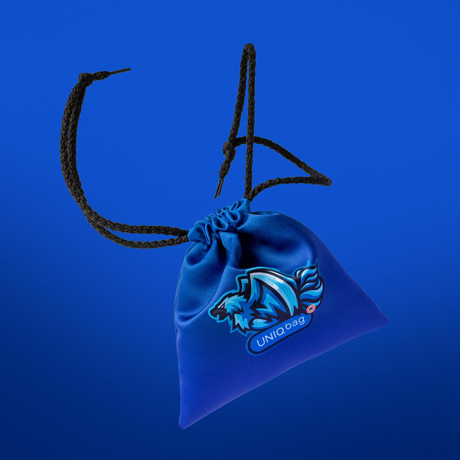 1172 Тканевый мешок с печатью (синий)