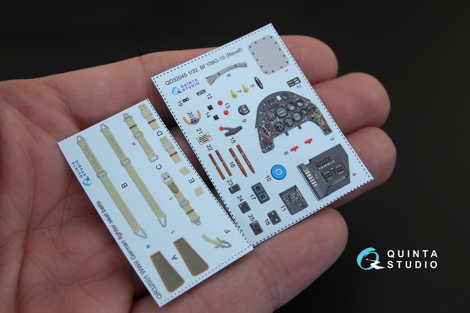 QD32045 1/32 3D Декаль интерьера кабины Bf 109G-10 (для модели Revell)