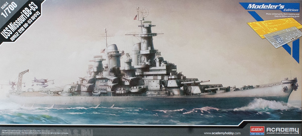 14223 Корабль  USS Missouri BB-63 Modeler's Edition Academy