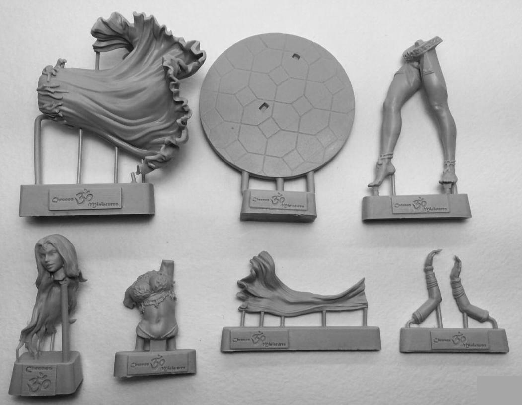 CHM-75021. Восточный танец: Девушка №1. 75 мм. Материал - смола. Chronos Miniatures