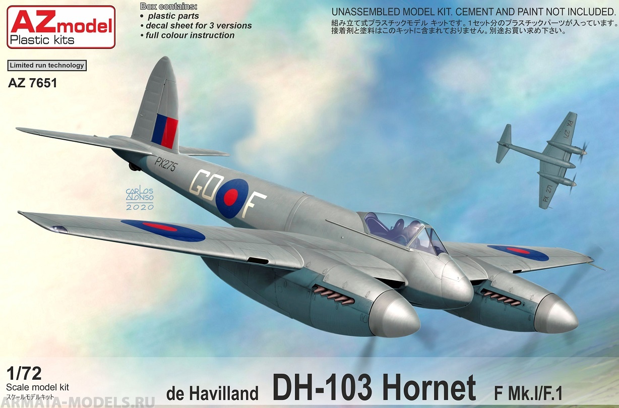AZ7651 DH-103 Hornet F Mk.I/F.1 AZmodel Plastic kits