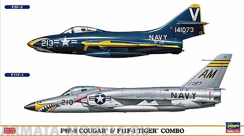 00906 Самолет F9F-8 Cougar & f11f-1 Tiger Hasegawa