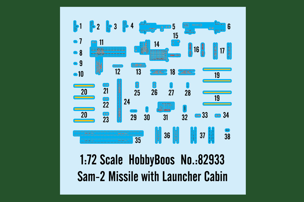 82933 Зенитная ракета на пусковой комплекса С-75 Sam-2 Missile with Launcher Cabin Hobby Boss