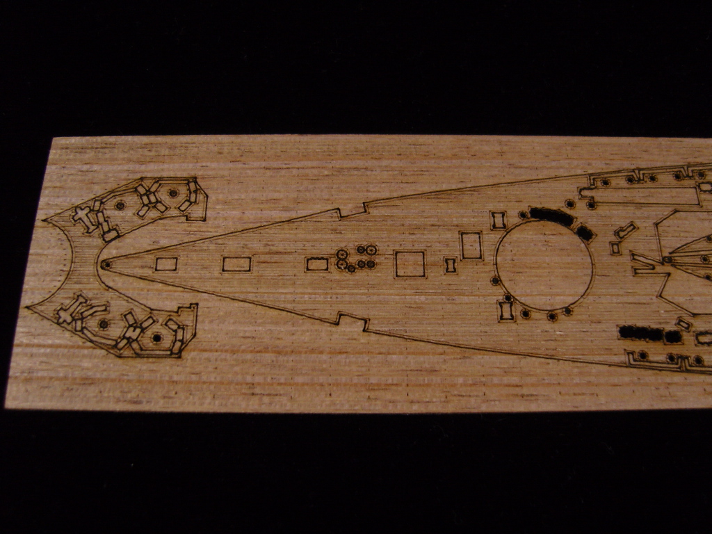 AW20053 Деревянная палуба для IJN Kongo 1944 (Full hull)