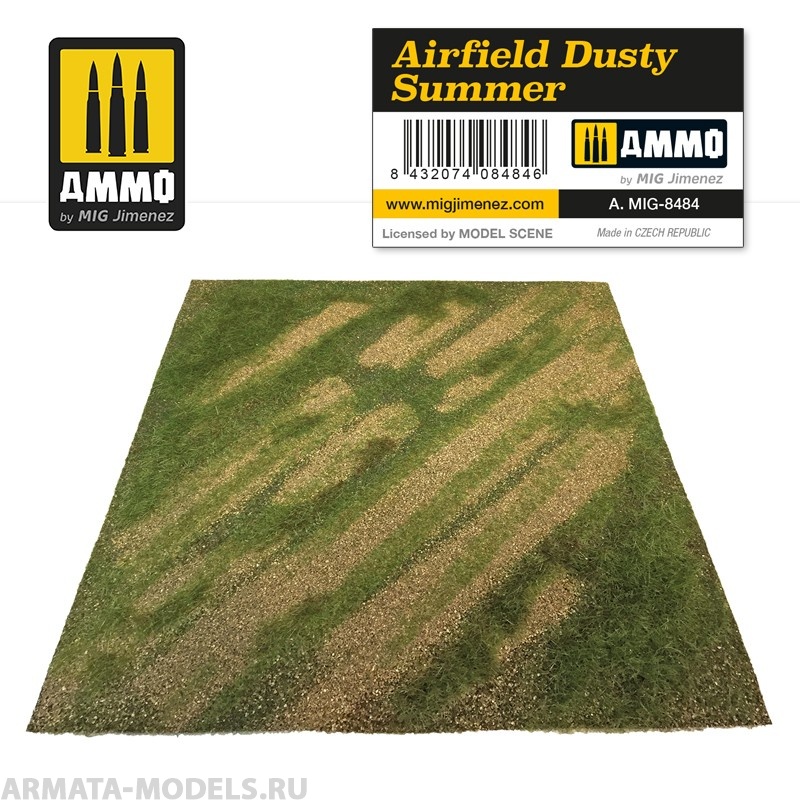 AMIG8484 Ammo Mig Основание для диорамы - взлетно-посадочная полоса AIRFIELD DUSTY SUMMER