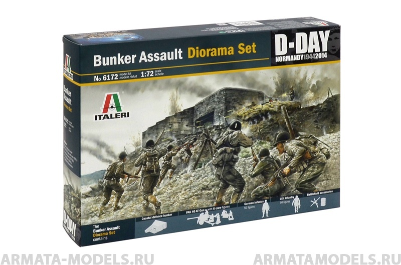 Набор фигурок 6172ИТ ШТУРМ БУНКЕРА.НАБОР ДЛЯ ДИОРАМЫ Italeri