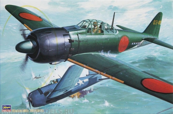 08054 Самолет Mitsubishi A6M5c Zero Fighter Hasegawa