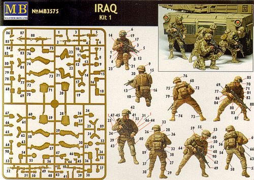 MB3575 Армия США в Ираке, фигуры Master Box (MB)
