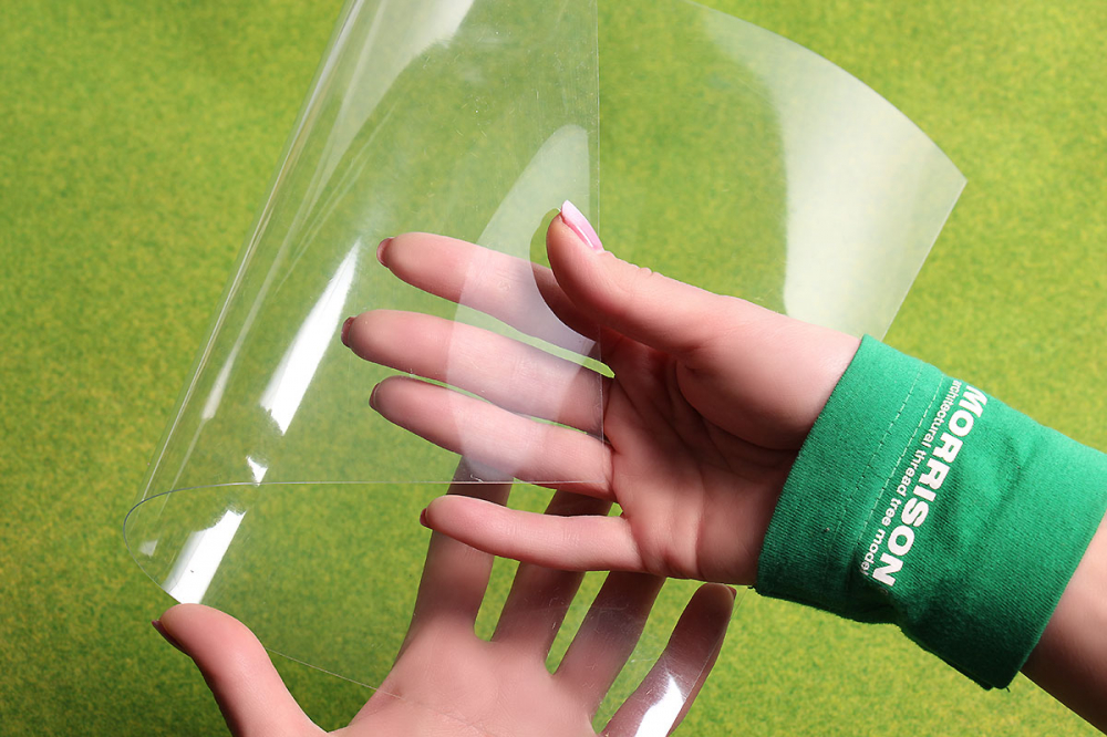 090pvc004 Прозрачная плёнка ПВХ для окон (лист 25х30см.)