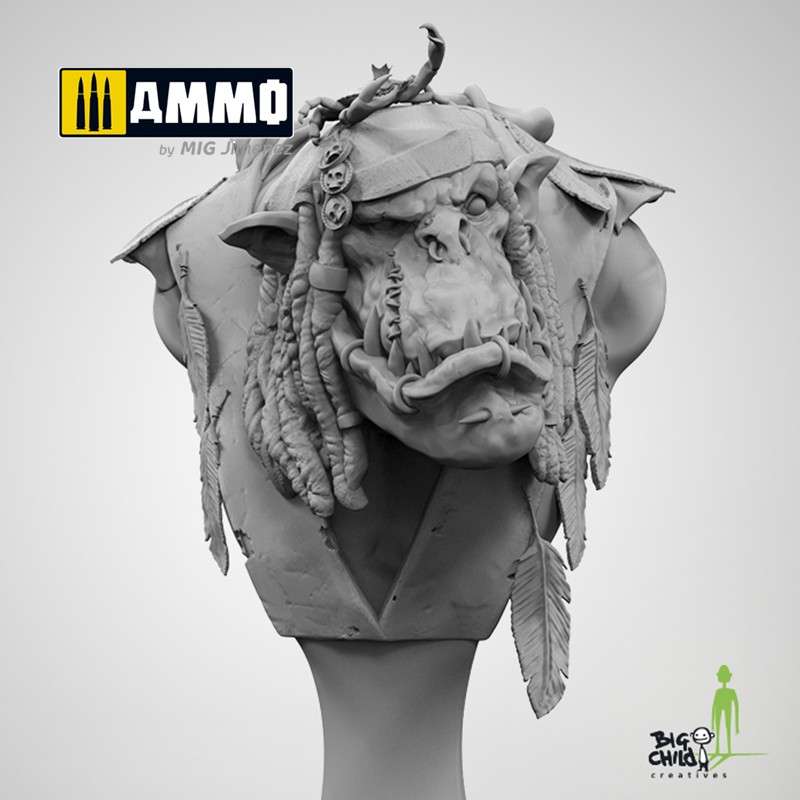 BCBSBU0001 Бюст Papa Jambo the Mighty Shaman BIG CHILD