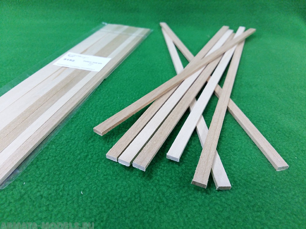 5152SV рейки 3х8 мм - длина 300 мм - липа - 8 шт