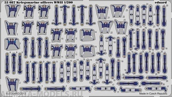53087 Набор фототравления Kriegsmarine officers WWII S.A.(офицеры) for Trumpeter kit