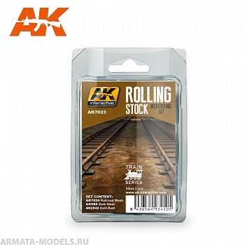 AK7023 Набор везеринга для железнодорожных путей ROLLING STOCK WEATHERING SET TRAIN SERIES