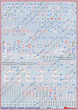 48011 Декаль Микоян МиГ-25 технические надписи