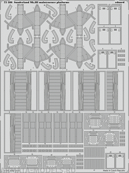 72586ED  Sunderland Mk.III maintenence platforms (ащк Italeri kit) 1/72