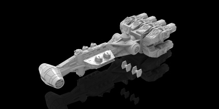 Для понимания размера Tie-Fighter рядом представлена модель Tantive IV